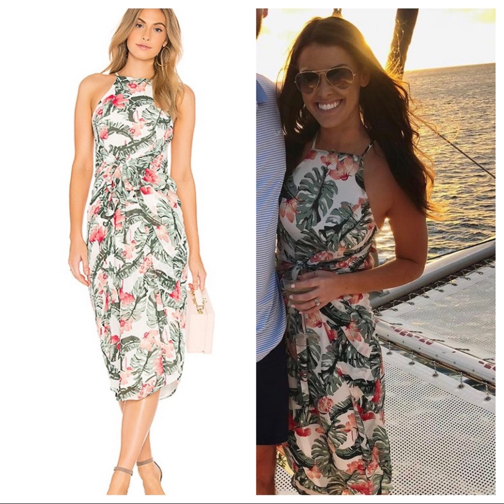 Revolve Privacy Please Palm Midi Dress